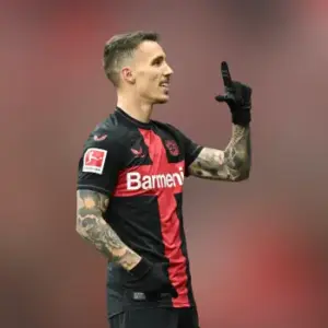 Ничья между Байером и Майнцом в 24-м туре Немецкой Бундеслиги. Итог матча 1-1